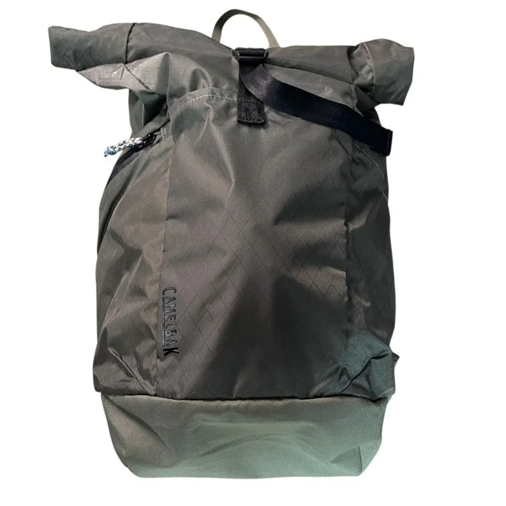 CamelBak Roll Top Backpack Olive Green Ripstop Hiking Commuter Bag